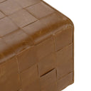 Aristo - Leather Square Ottoman - Chestnut - Classic Home - Accent Ottomans - Elite Enclave Home