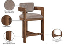 Sacha - Velvet Stool With Brown Base - Meridian Furniture - Counter Height (24" - 27") - Elite Enclave Home