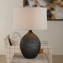 Levee - Satin Table Lamp - Black - Uttermost - Table Lamps - Elite Enclave Home