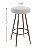 Braven - Fabric Counter Stool - White