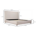 Luzon - King Bed Tall Headboard - Wheat - Moe's Home Collection - Upholstered Beds - Elite Enclave Home