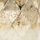 Mercury Glass Table Lamp With White Cone Shade - White And Gold