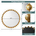 Marlowe - 27" Round Wall Decor Mirror - Gold - Madison Park Signature - Wall Mirrors - Elite Enclave Home