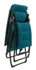 Steel Outdoor Zero Gravity Chair With Blue Cushion - Blue