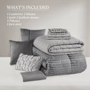 Royce - 10 Piece Queen Luxury Comforter Set - Gray