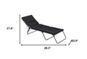 Steel Outdoor Chaise Lounge With Black Cushion - Black