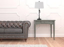 Metal Adjustable Table Lamp With Off-White Empire Shade - Silver