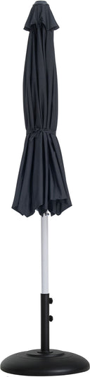 Fiji - Aluminum Patio Umbrella With Round Black And White Base