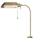 Adjustable Traditional Shaped Floor Lamp With Bronze Square Shade - Brass - HomeRoots - Floor Lamps - Elite Enclave Home