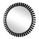 Jael - Round Iron Bands Mirror - Black