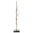 Glass - Garden Table Sculpture - Gold / White