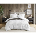 Porter - Full Soft Washed Pleated Duvet Cover Set - White - Comfort Spaces - Duvet Covers & Shams - Elite Enclave Home