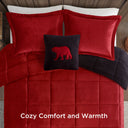 Alton - Down Alternative Comforter Set - Red / Black