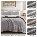 Riordan - Full/Queen Cable Knit Comforter Set - Gray - Madison Park - Comforters & Sets - Elite Enclave Home