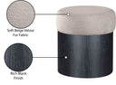 Nimes - Ottoman / Stool With Black Base - Meridian Furniture - Stool Ottomans - Elite Enclave Home