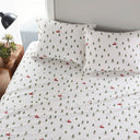 Cotton Flannel - Twin Sheet Set - Green Tree Trip
