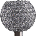 Globe LED Table Lamp With Clear Globe Shade - Silver