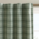 Anaheim - Plaid Rod Pocket and Back Tab Curtain Panel With Fleece Lining - Green - Madison Park - Curtains & Drapes - Elite Enclave Home