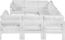 Nizuc - Outdoor Patio 8 Piece Modular Sectional With White Frame - Meridian Furniture - Stationary Sectionals- Elite Enclave Home