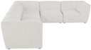 Miramar - 6 Piece Modular Sectional - Meridian Furniture - Stationary Sectionals - Elite Enclave Home