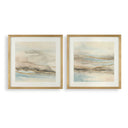 So Golden - Abstract Landscape Prints (Set of 2) - Black / Blue / Brass / Gold / Gray / Pink / White - Uttermost - Framed Print Sets - Elite Enclave Home