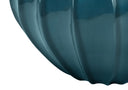 Ceramic Gourd Table Lamp With Cream Empire Shade - Blue - HomeRoots - Table Lamps - Elite Enclave Home