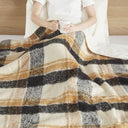 Bloomington - Faux Mohair to Sherpa Throw - Tan - Woolrich - Throws - Elite Enclave Home