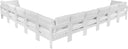 Nizuc - Outdoor Patio 10 Piece Modular Sectional With White Frame - Meridian Furniture - Stationary Sectionals- Elite Enclave Home