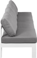 Nizuc - Outdoor Patio 4 Seat Armless Modular Sofa With White Frame - Meridian Furniture - Stationary Sectionals- Elite Enclave Home
