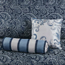 Aubrey - 5 Piece Jacquard Bedspread Set With Throw Pillows - Blue