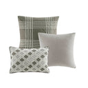 Essence - Queen 8 Piece Clip Comforter Set - Gray