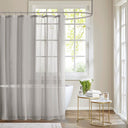 Anna - Sheer Shower Curtain - Gray - Madison Park - Shower Curtains - Elite Enclave Home