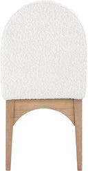 Waldorf - Boucle Dining Side Chair With Natural Legs - Meridian Furniture - Side Chairs - Elite Enclave Home