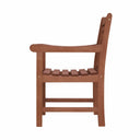 24" Solid Wood Indoor Outdoor Arm Chair - Brown