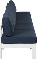 Nizuc - Outdoor Patio 5 Seat Modular Armless Sofa With White Frame - Meridian Furniture - Stationary Sectionals- Elite Enclave Home