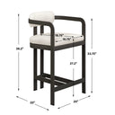 Kalmar - Outdoor Counter Stool - Black / White