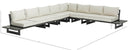 Maldives - 6 Piece Water Resistant Outdoor Patio Modular Sectional With Gray Base - Meridian Furniture - Stationary Sectionals - Elite Enclave Home