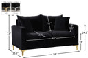 Naomi - Loveseat - Meridian Furniture - Stationary Loveseats - Elite Enclave Home