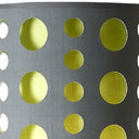 Steel Novelty Floor Lamp With Drum Shade - Silver / Gray And Green - HomeRoots - Floor Lamps - Elite Enclave Home