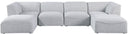 Miramar - 6 Piece Modular Sectional - Meridian Furniture - Stationary Sectionals - Elite Enclave Home
