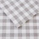 Cozy Flannel - 4 Piece King Printed Sheet Set - Gray Herringbone Check