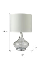 Clear Textured Glass Table Lamp - Clear