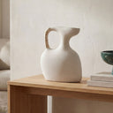 Vila - 13" Sculptural Vessel - Cream White - Moe's Home Collection - Vases & Jars - Elite Enclave Home