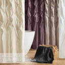 Laurel - Tufted Semi - Sheer Shower Curtain - White - Madison Park - Shower Curtains - Elite Enclave Home