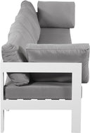 Nizuc - Outdoor Patio 5 Seat Modular Sofa With White Frame - Meridian Furniture - Stationary Sectionals- Elite Enclave Home