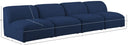 Miramar - 4 Seat Armless Modular Sofa - Meridian Furniture - Stationary Sectionals - Elite Enclave Home