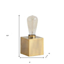 Lamp Base LED With Clear Shade - Gold