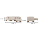 June - Lounge Modular Sectional - Oatmeal - Moe's Home Collection - Stationary Sectionals - Elite Enclave Home