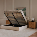 Sebastion - Queen Storage Bed - Cream - Moe's Home Collection - Storage Beds - Elite Enclave Home