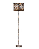 Bedside Table Lamp With Brown And Black Drum Shade - Brown And Black